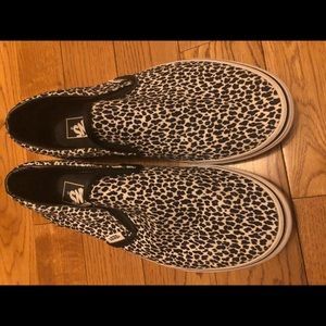 Leopard print vans
